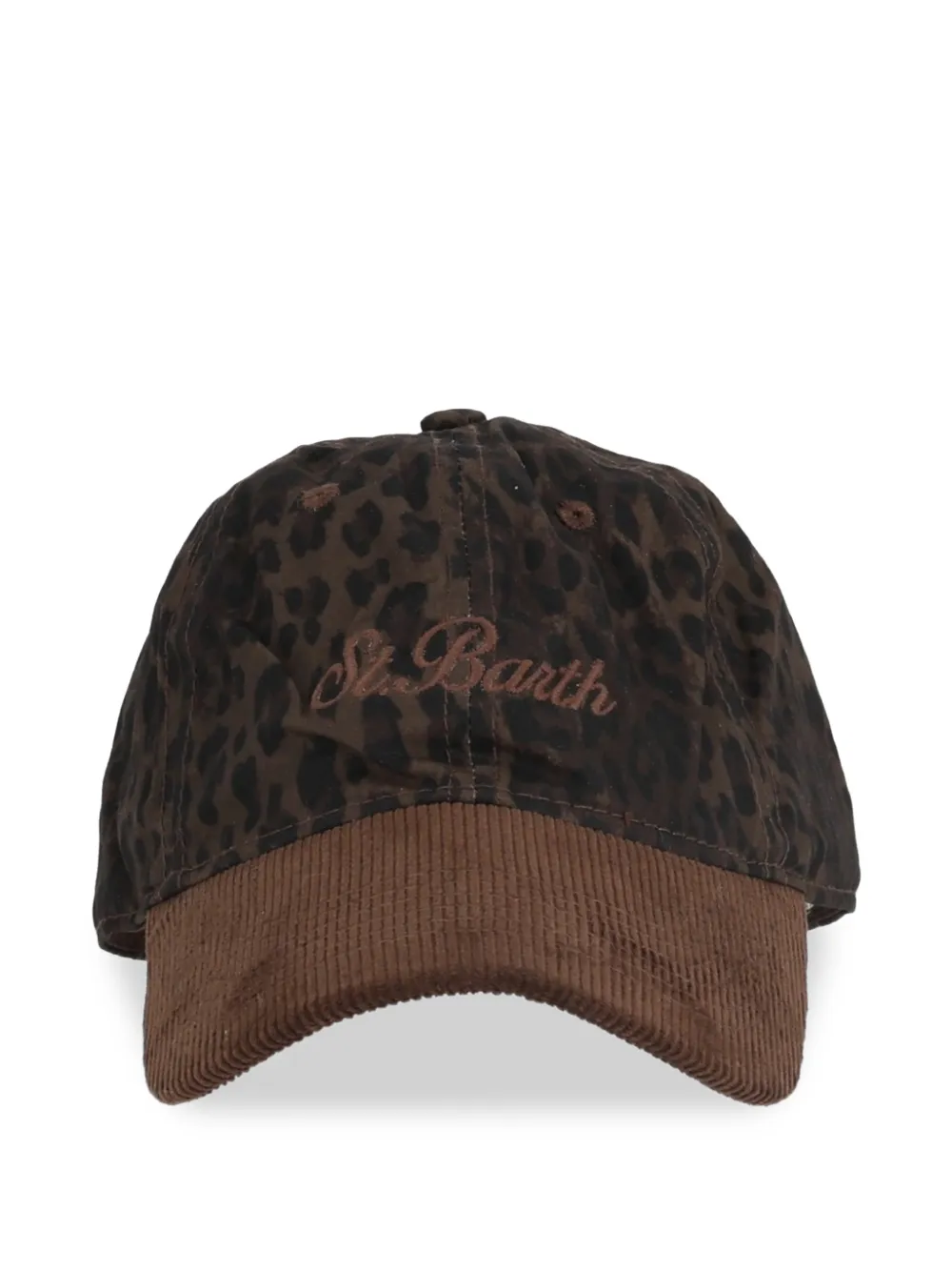MC2 Saint Barth Honkbalpet met luipaard-print Bruin