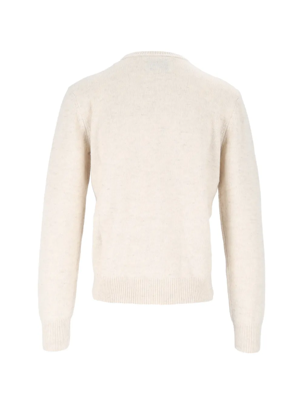 MC2 Saint Barth Intarsia gebreide trui met ronde hals Beige