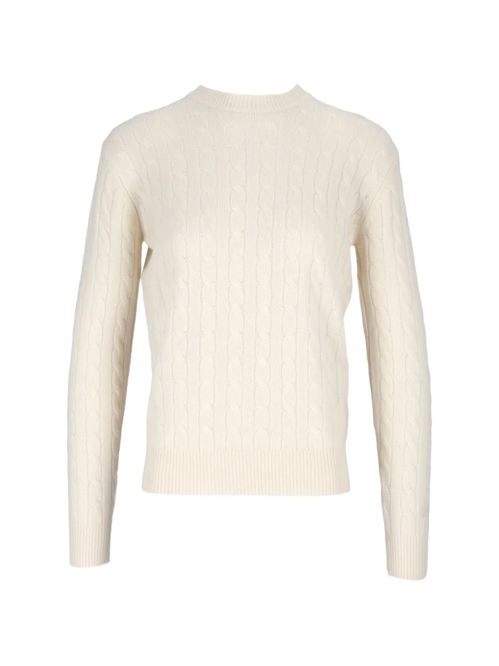 MC2 Saint Barth Sorbonne kabelgebreide wollen trui Beige