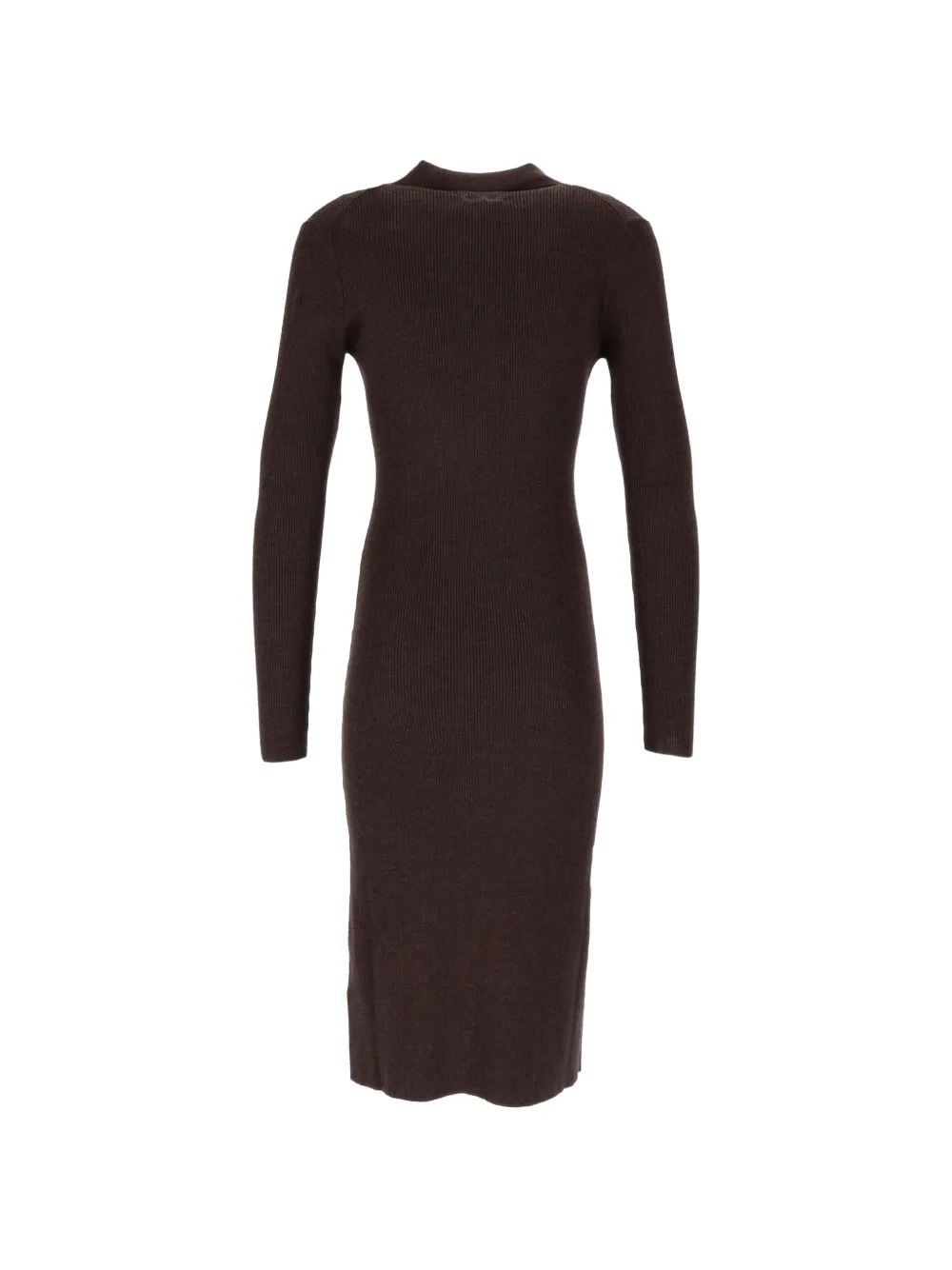 MC2 Saint Barth Ribgebreide midi-jurk Bruin