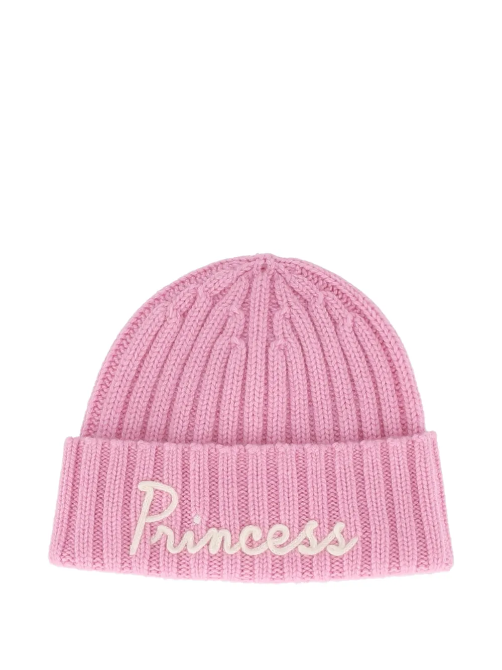 MC2 Saint Barth Kids bonnet Wengen en maille côtelée à broderie - Rose MC2 Saint Barth Kids bonnet Wengen en maille côtelée à broderie - Rose