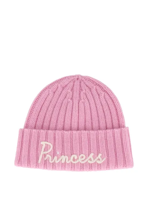 MC2 Saint Barth Kids Wengen ribbed-knit embroidered beanie hat