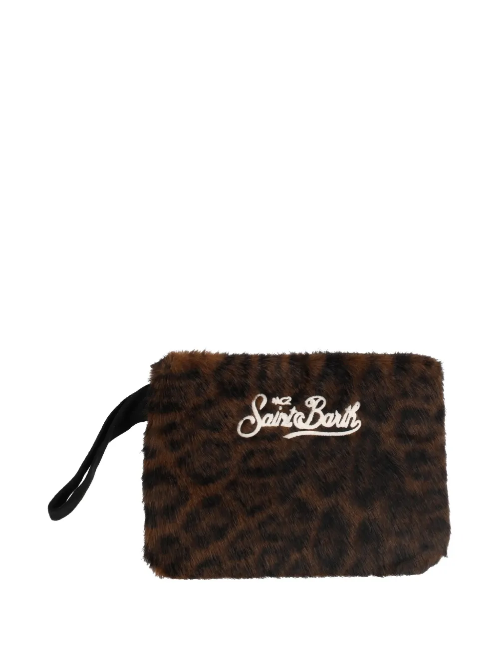 MC2 Saint Barth Pareasy leopard-print faux-fur clutch bag Bruin