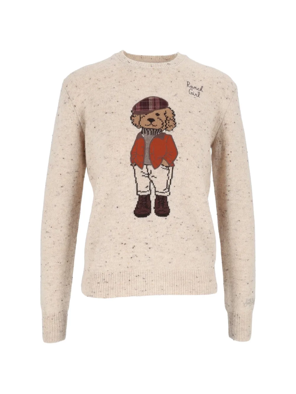 MC2 Saint Barth New Queen intarsia-knit sweater Beige