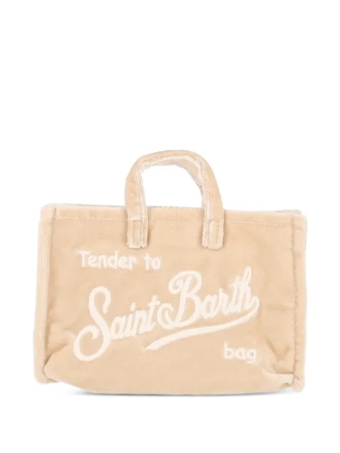 MC2 Saint Barth Kids logo-detail velvet tote bag