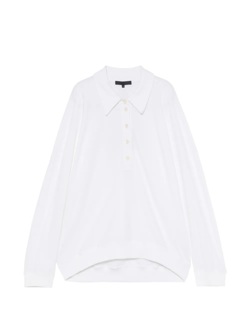 Tibi light weight sweatshirting polo - Bianco