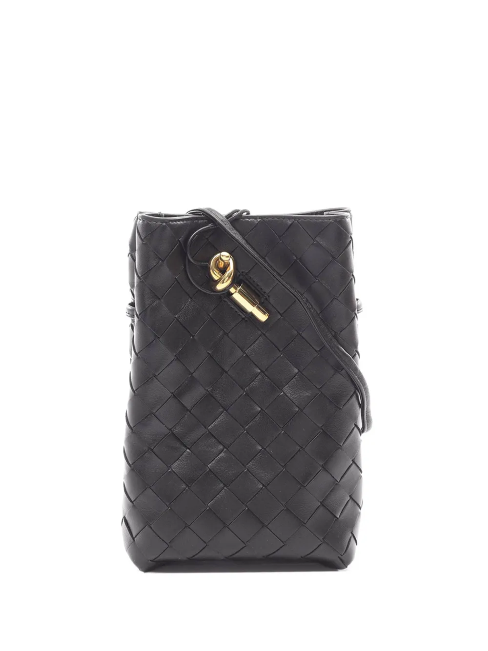 Bottega Veneta Pre-Owned Borsa a tracolla Andiamo in pelle di agnello con design Intrecciato 2012-2026 - Nero
