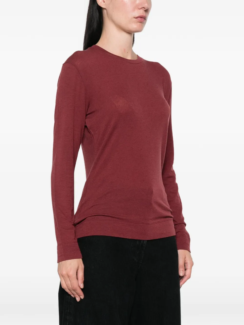 Herno Trui met ronde hals en lange mouwen Rood
