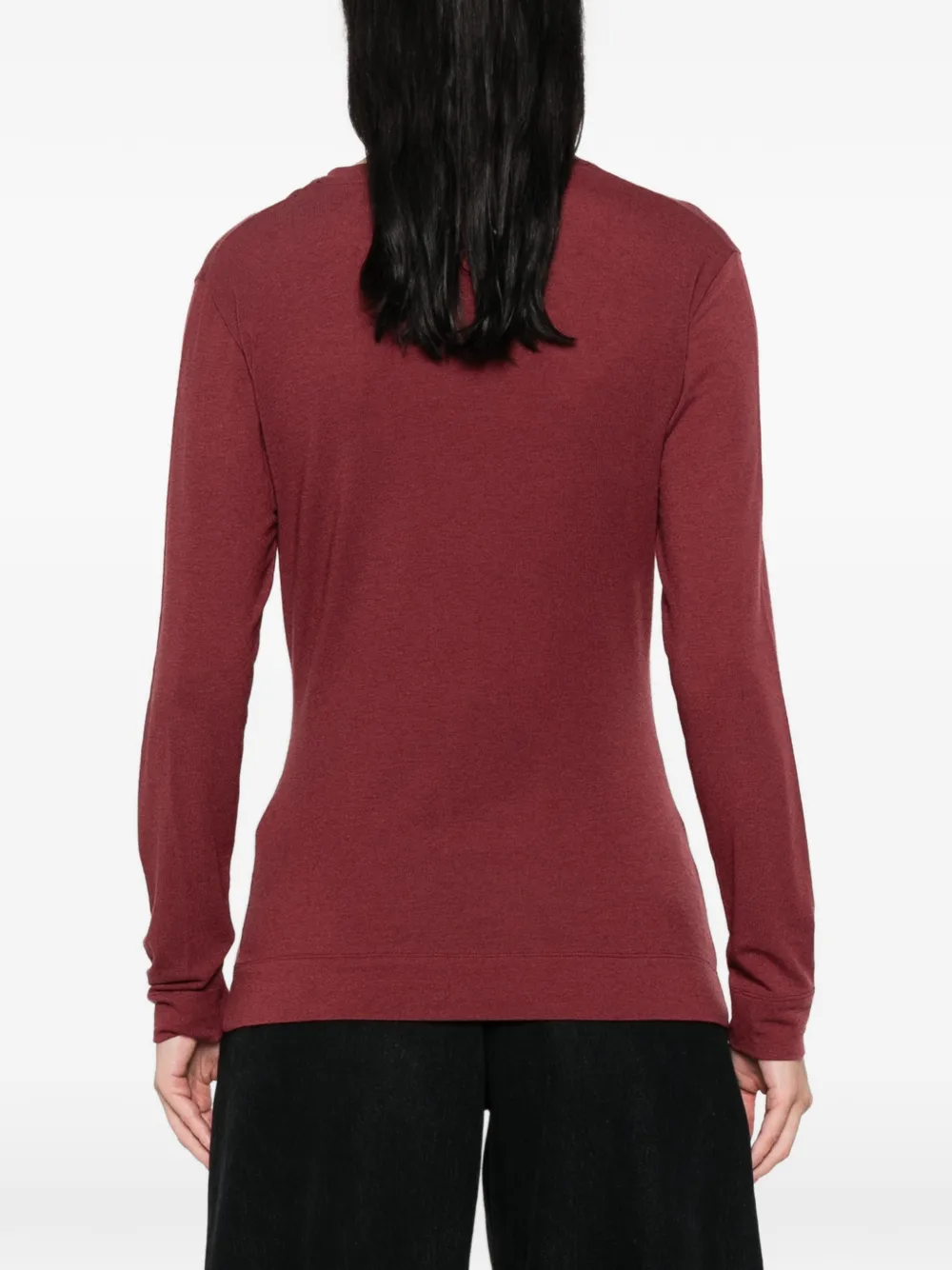 Herno Trui met ronde hals en lange mouwen Rood