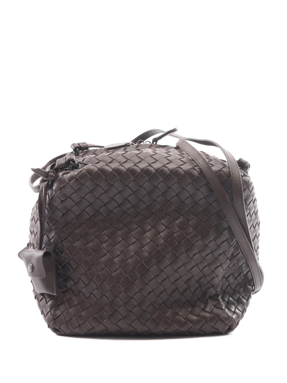 Bottega Veneta Pre-Owned 2012-2026 Nappa Intrecciato Cube crossbody bag - Marrone