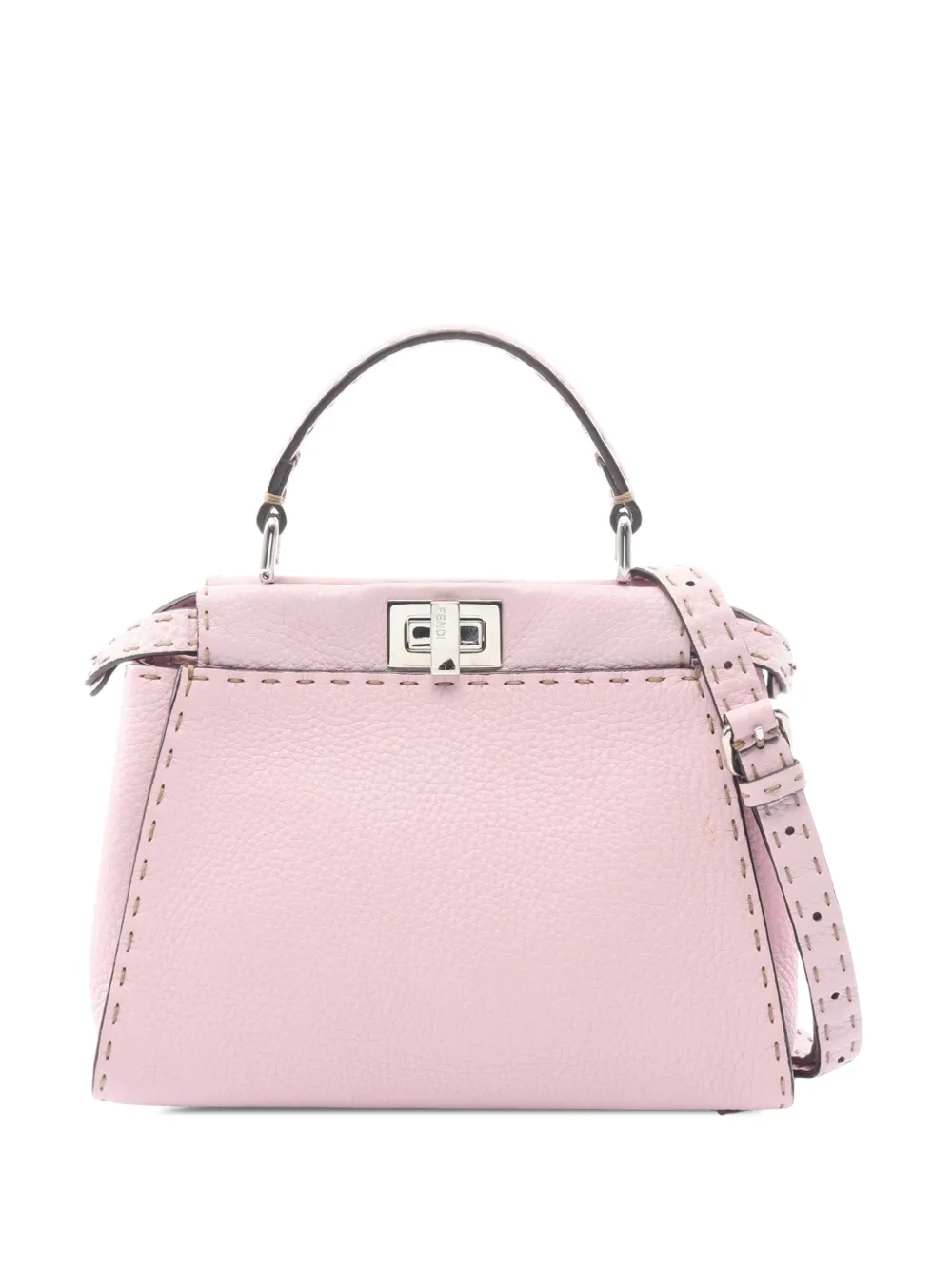 Fendi Pre-Owned 2010-2026 Mini Leather Selleria Peekaboo Iconic satchel - Rosa