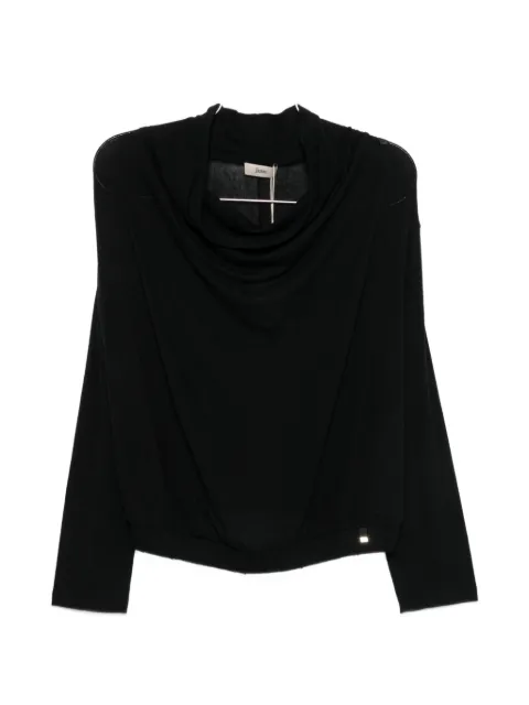 Herno cowl-neck long-sleeve sweater