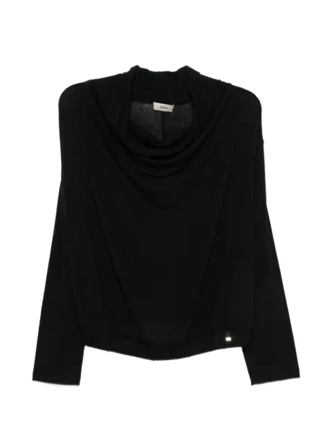 Herno jersey con cuello desbocado de manga larga