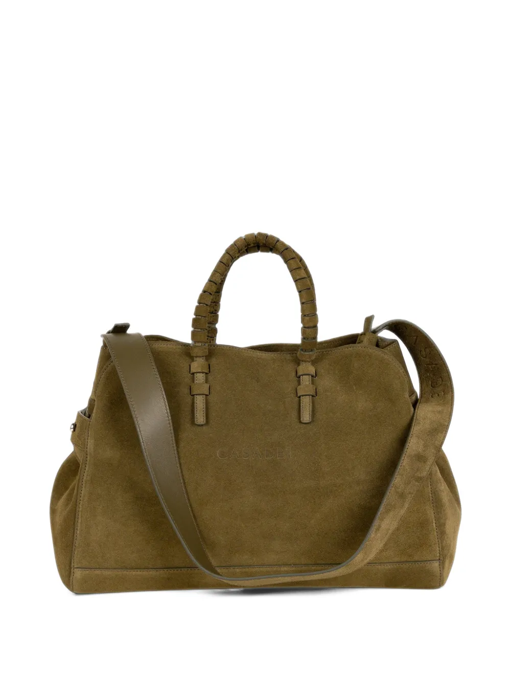 Casadei mini Park Avenue suede tote bag Groen