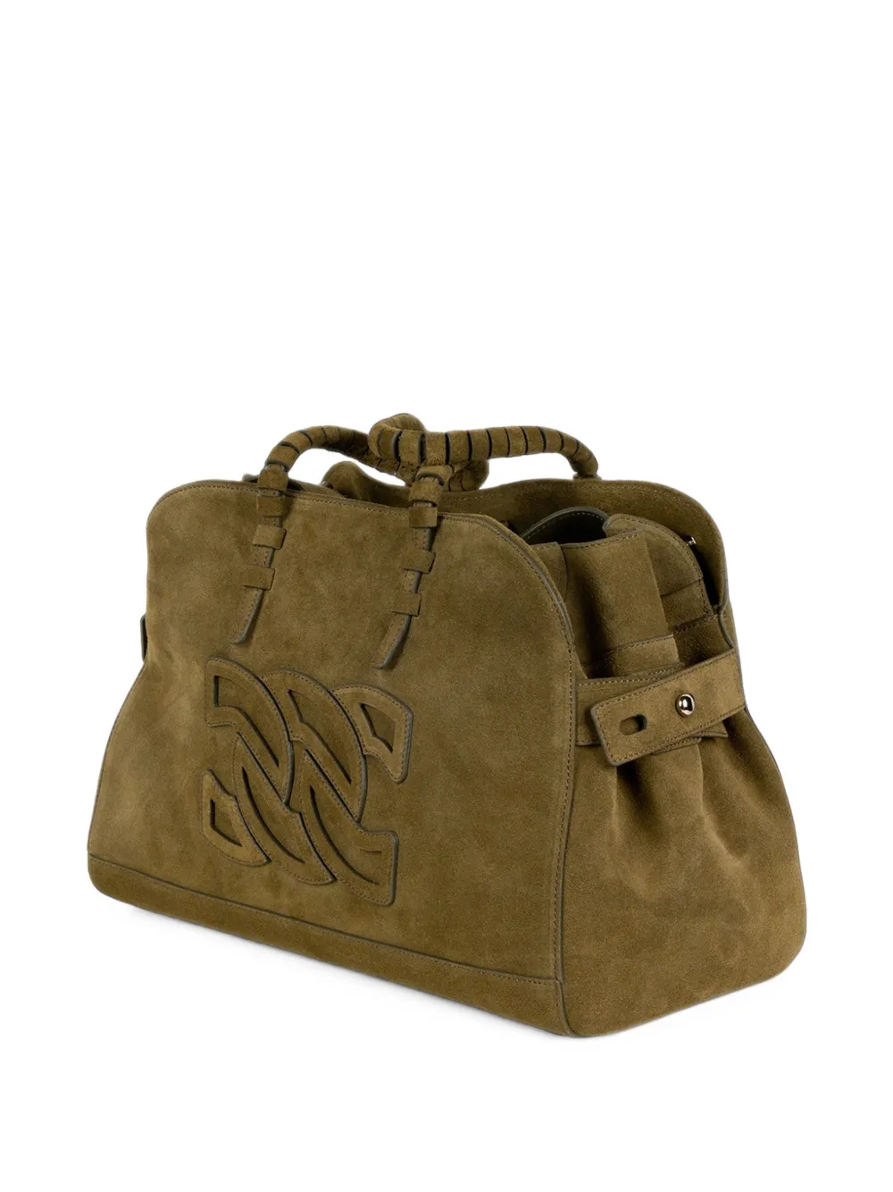 Casadei mini Park Avenue suede tote bag Groen