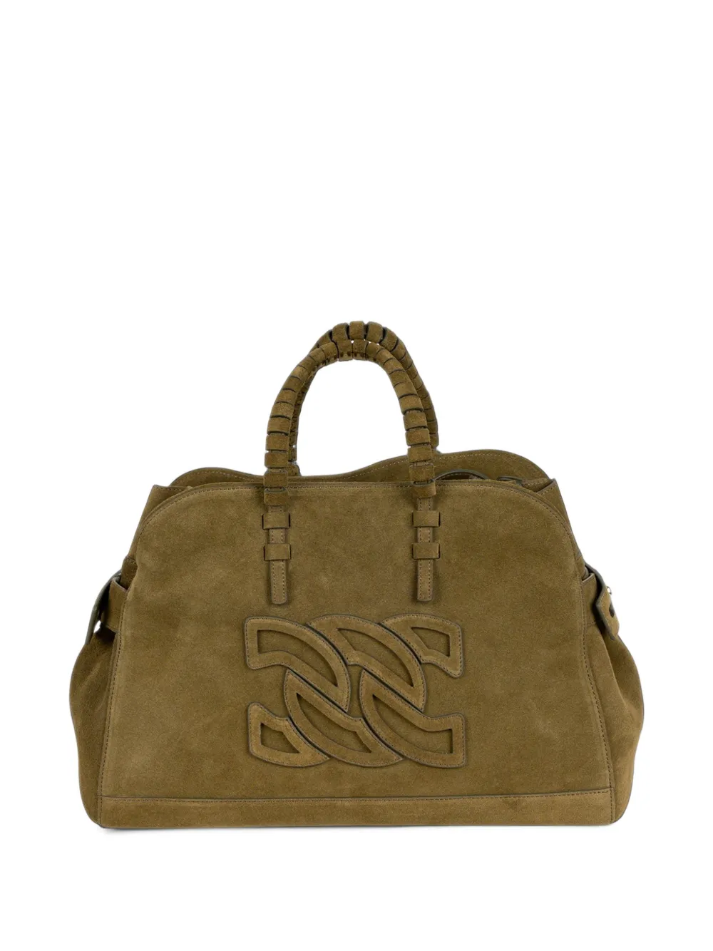 Casadei mini Park Avenue suede tote bag Groen