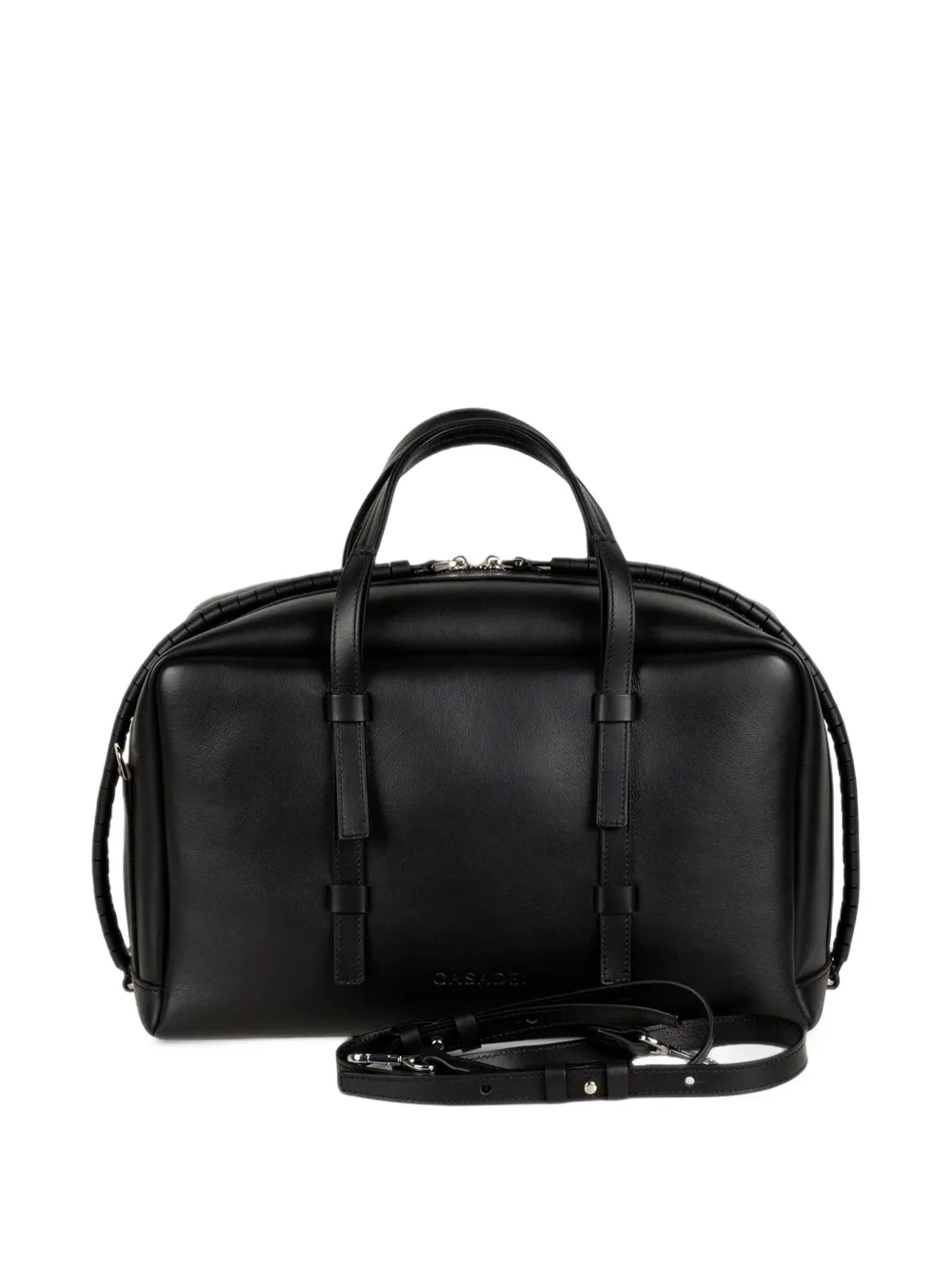 Casadei C-Chain logo-patch tote bag Zwart