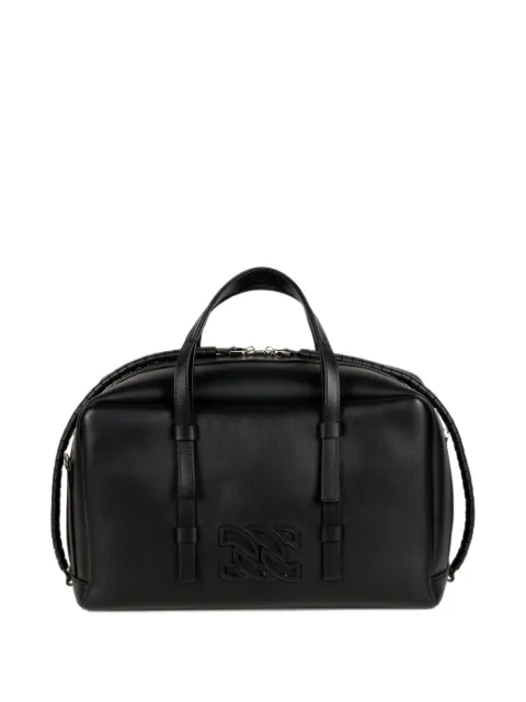 Casadei C-Chain logo-patch tote bag