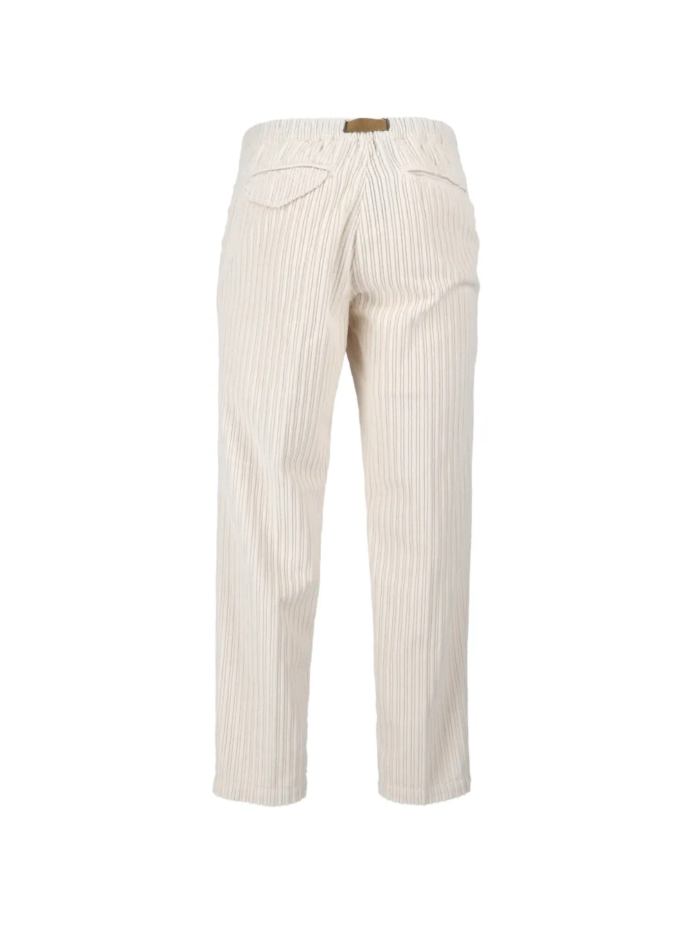 White Sand Ribfluwelen broek met brede streep Beige