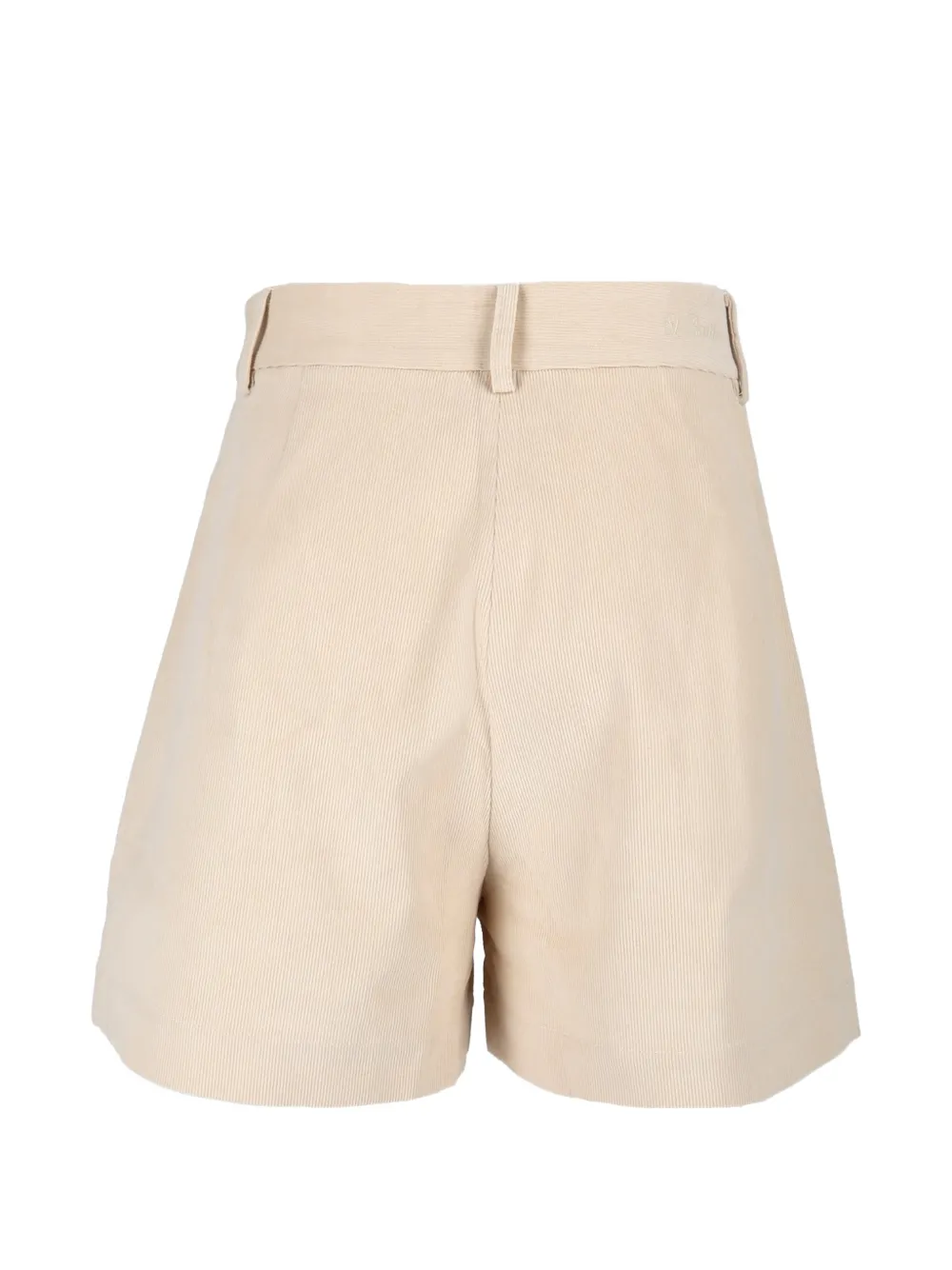 MC2 Saint Barth Aya ribfluwelen shorts met plooien Beige