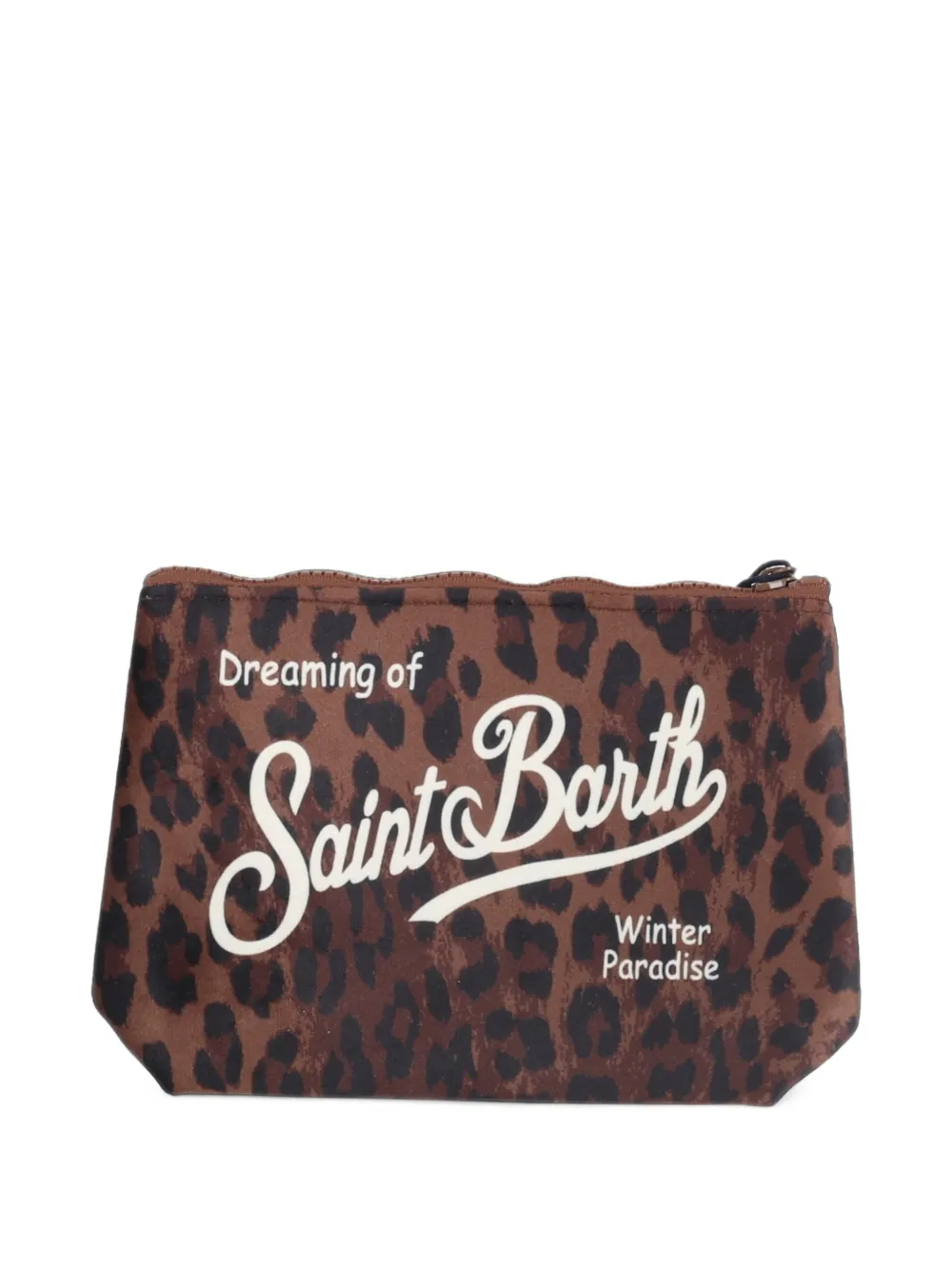 MC2 Saint Barth Aline leopard-print clutch bag Bruin