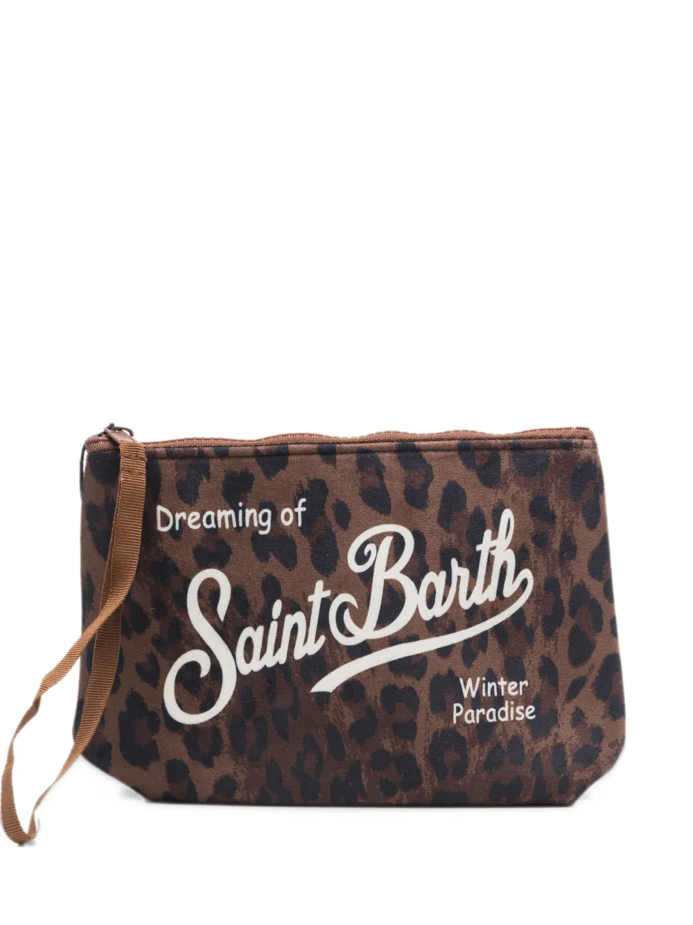 MC2 Saint Barth Aline clutch met luipaardprint Bruin