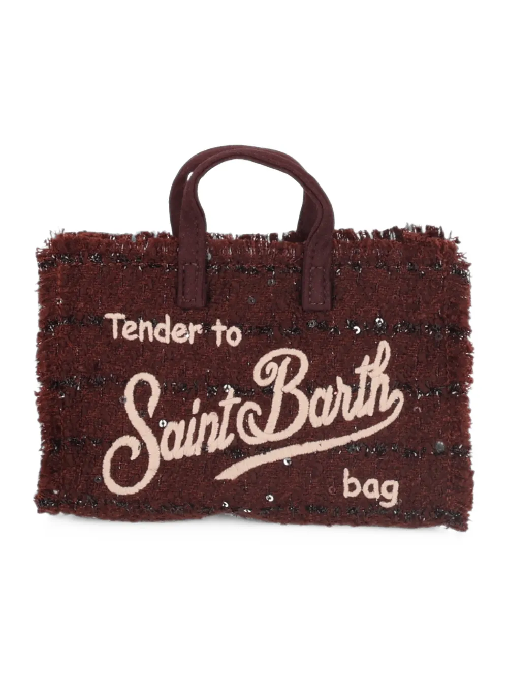 MC2 Saint Barth Phone sequin-embellished tweed tote bag Bruin