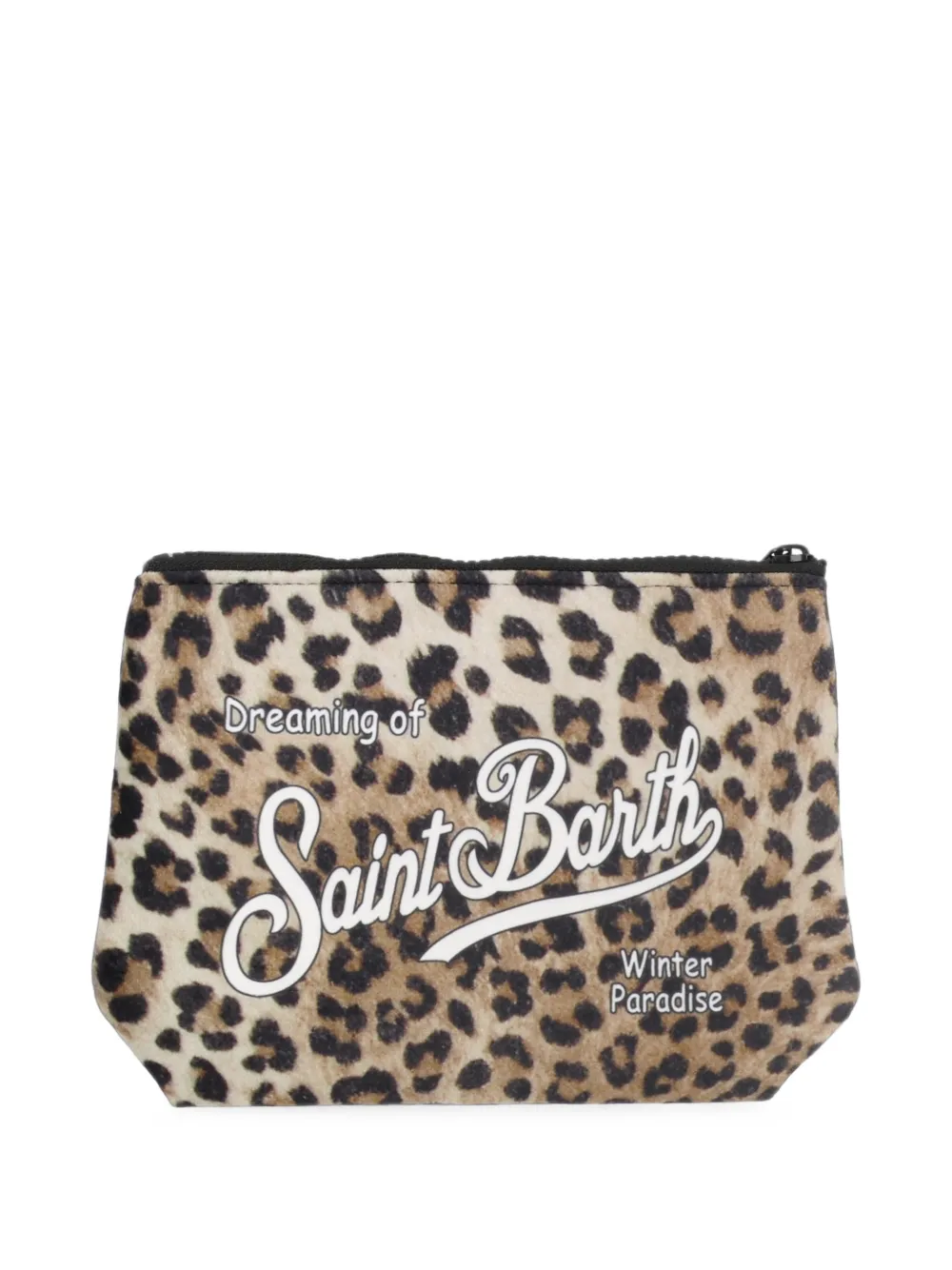 MC2 Saint Barth Aline leopard-print clutch bag Bruin