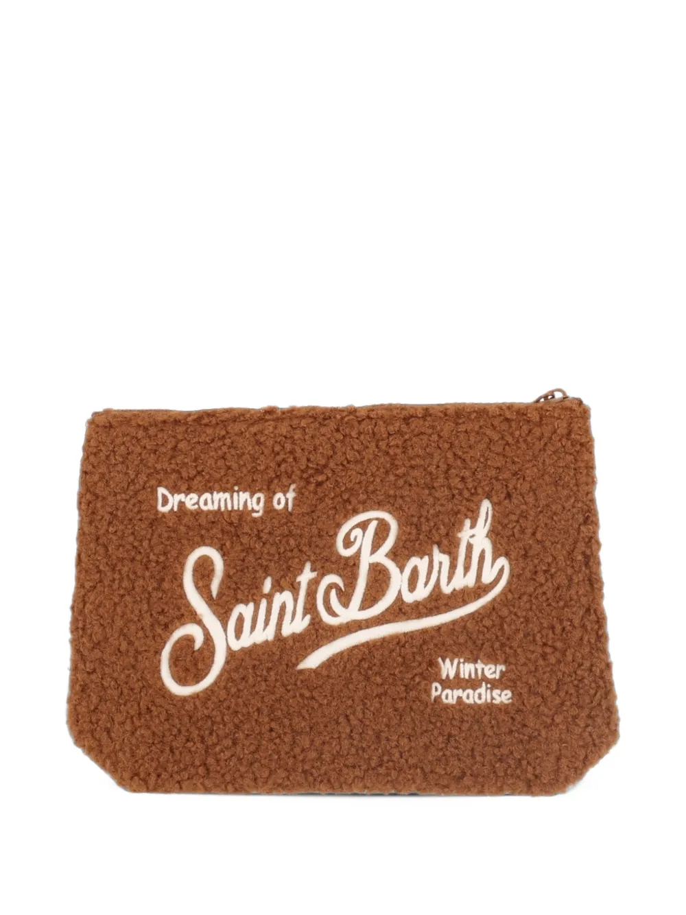 MC2 Saint Barth Aline embroidered clutch bag Bruin