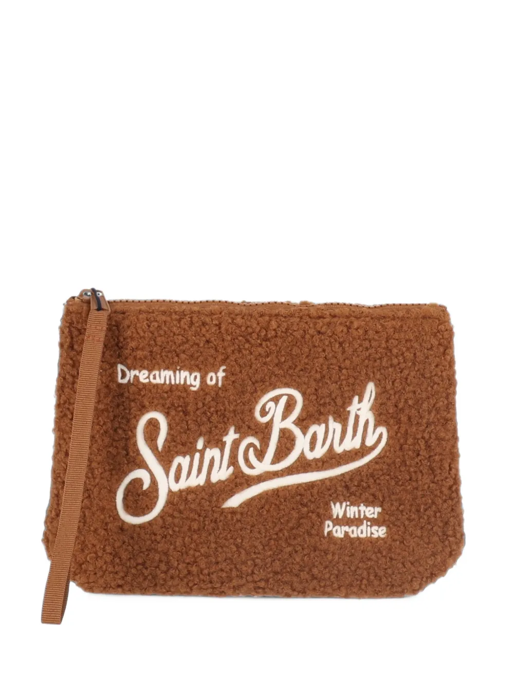 MC2 Saint Barth Aline embroidered clutch bag Bruin