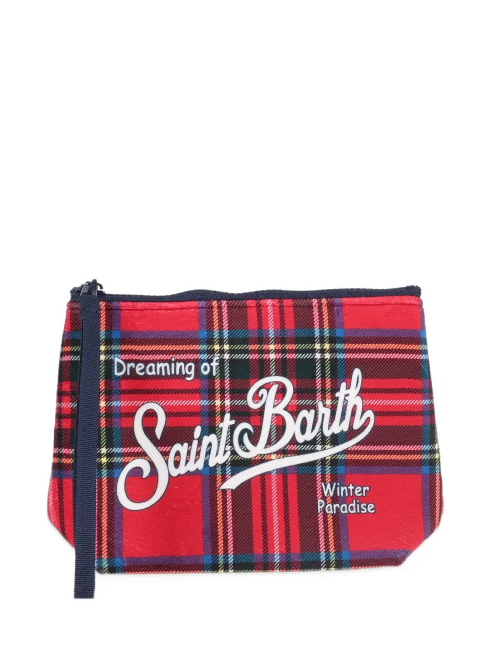 MC2 Saint Barth Aline pochette with tartan print Rood