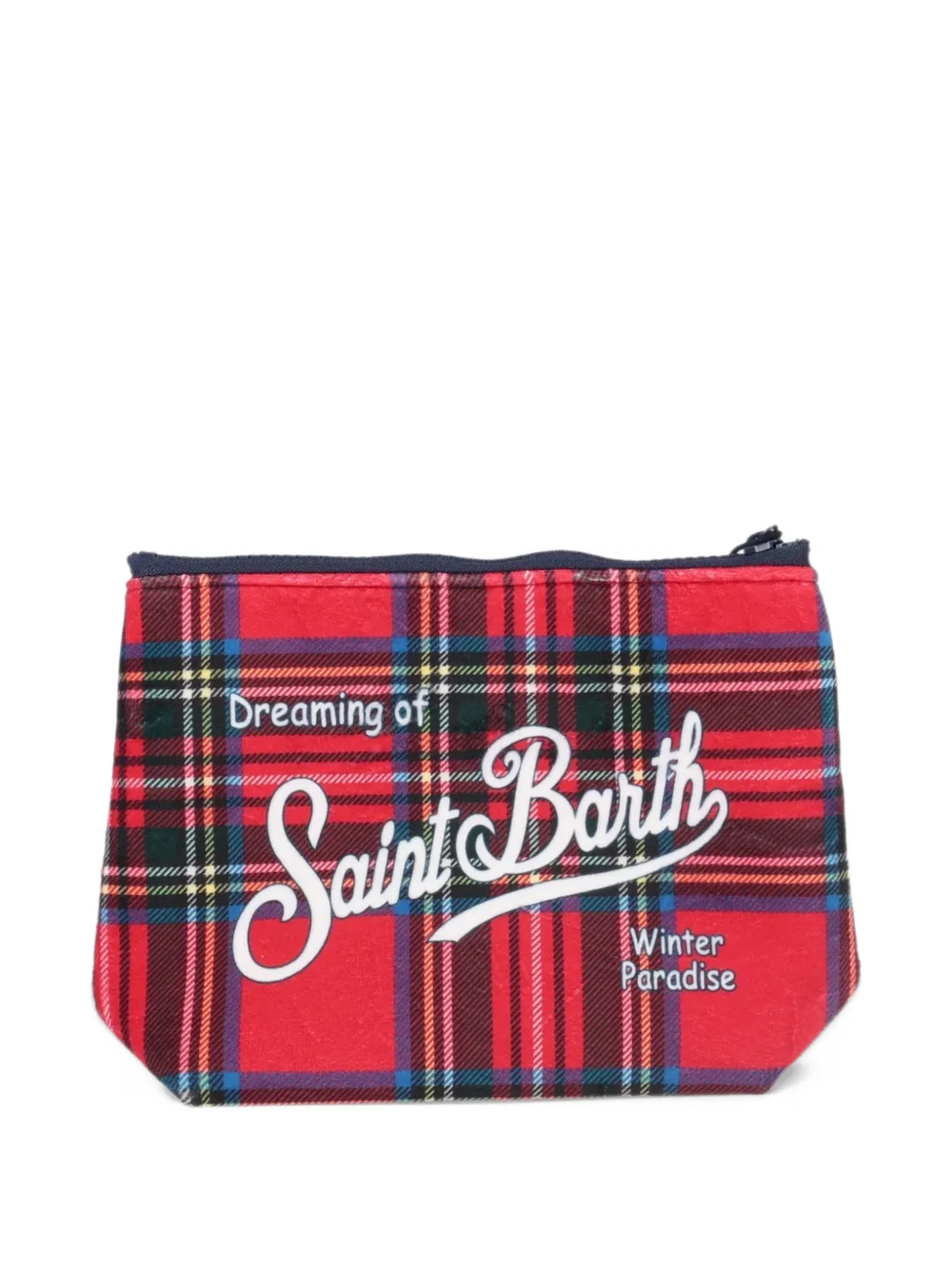 MC2 Saint Barth Aline pochette with tartan print Rood