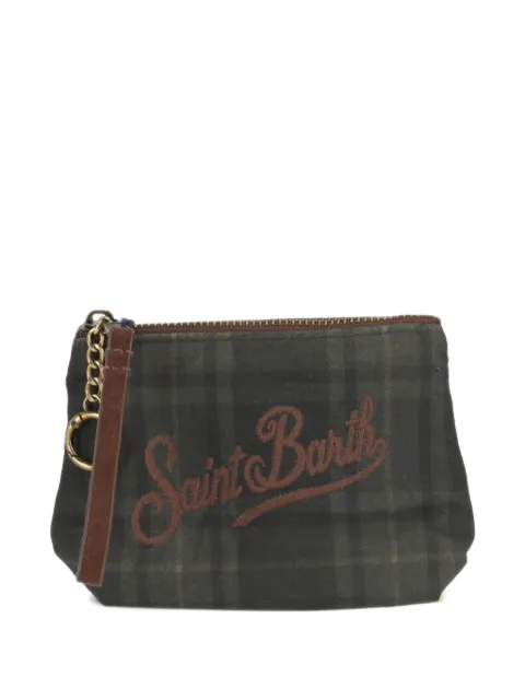 MC2 Saint Barth mini Aline embroidered tartan clutch bag