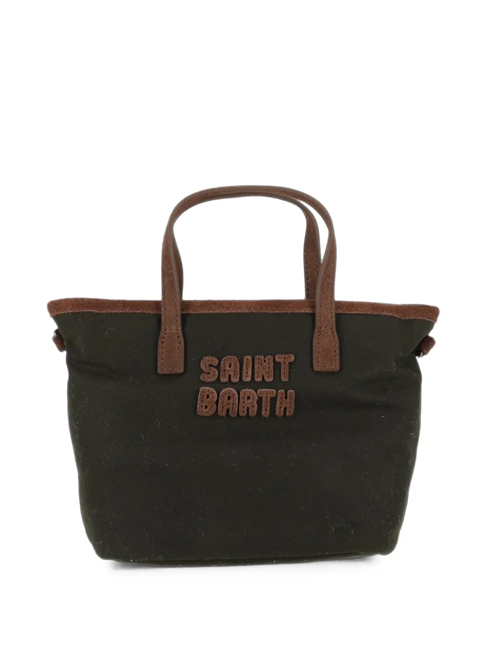 MC2 Saint Barth mini logo-patch City tote bag - Noir