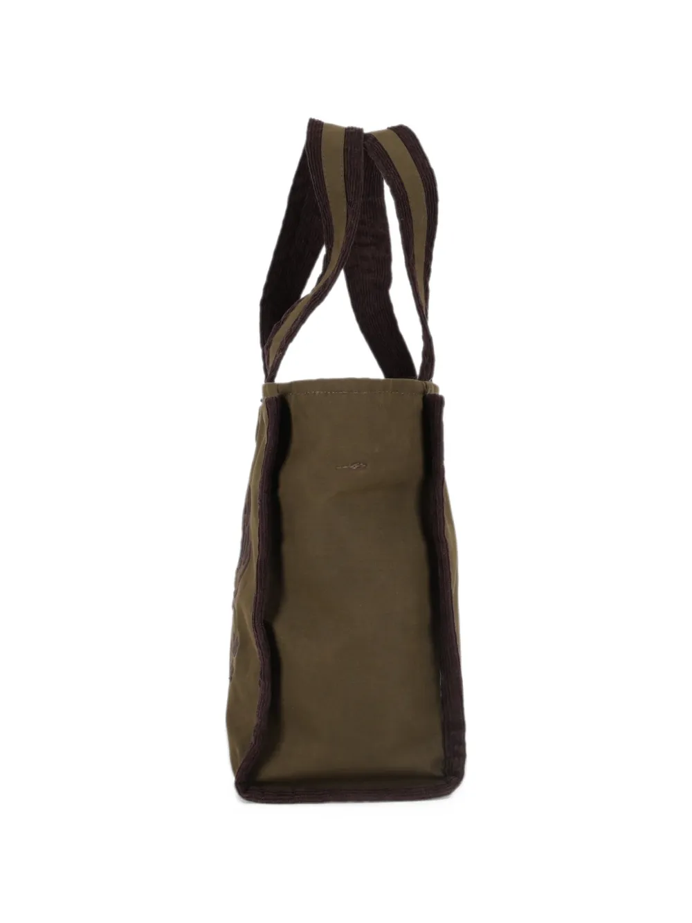MC2 Saint Barth logo-embroidered corduroy-trim tote bag Groen