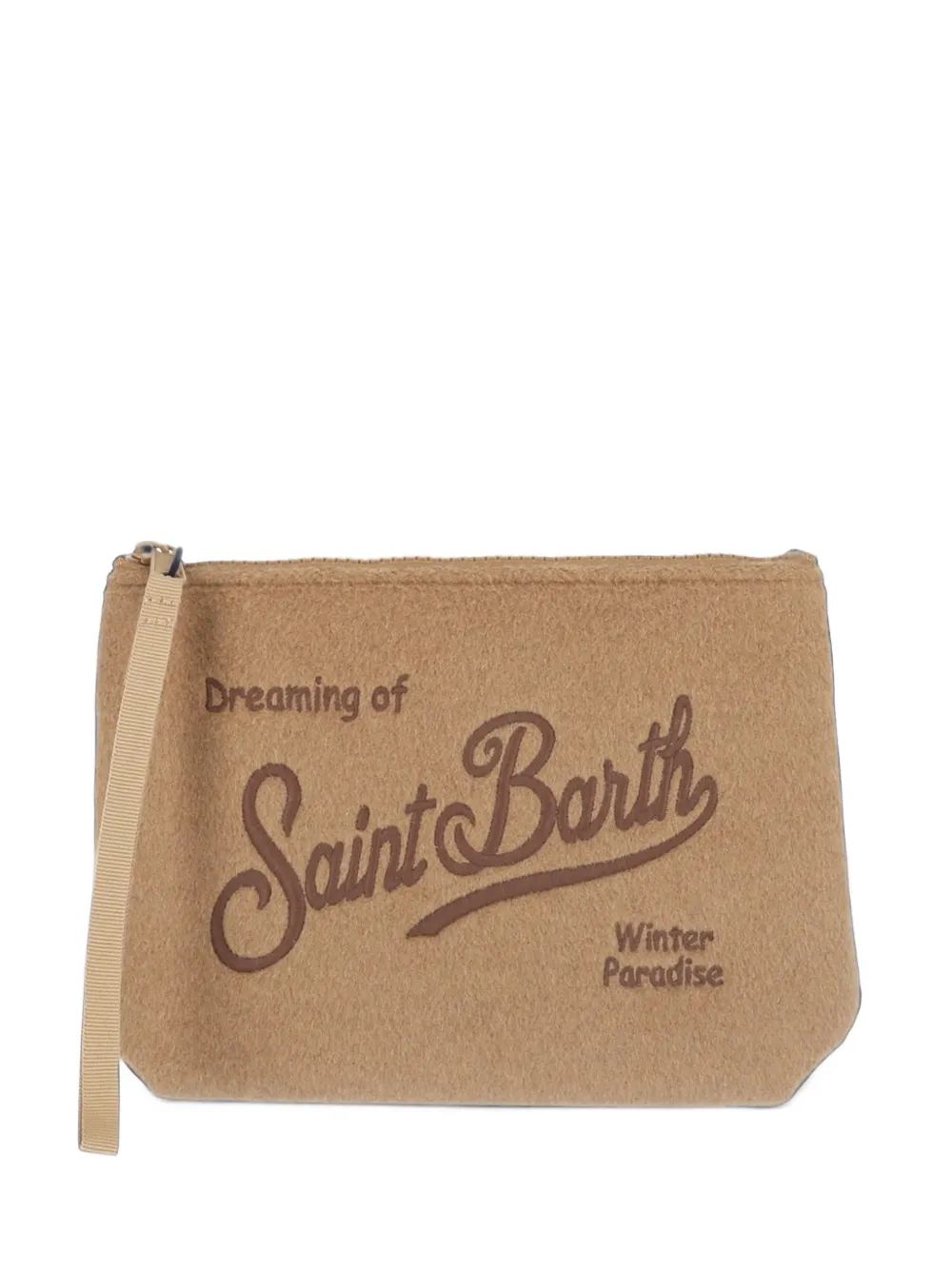 MC2 Saint Barth pochette Aline en feutre brodé - Tons neutres