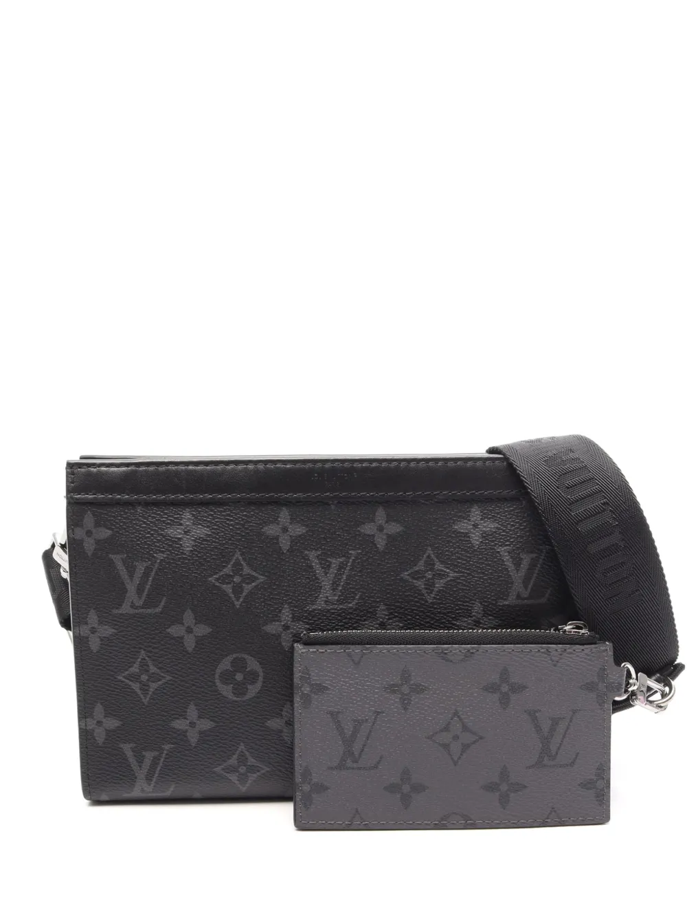 Louis Vuitton Pre-Owned Borsa a tracolla Gaston in tela Monogram Eclipse 2010-2026 - Nero