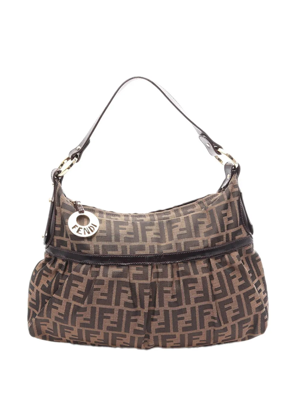 Fendi Pre-Owned 2000-2010 Zucca Canvas Chef shoulder bag - Braun