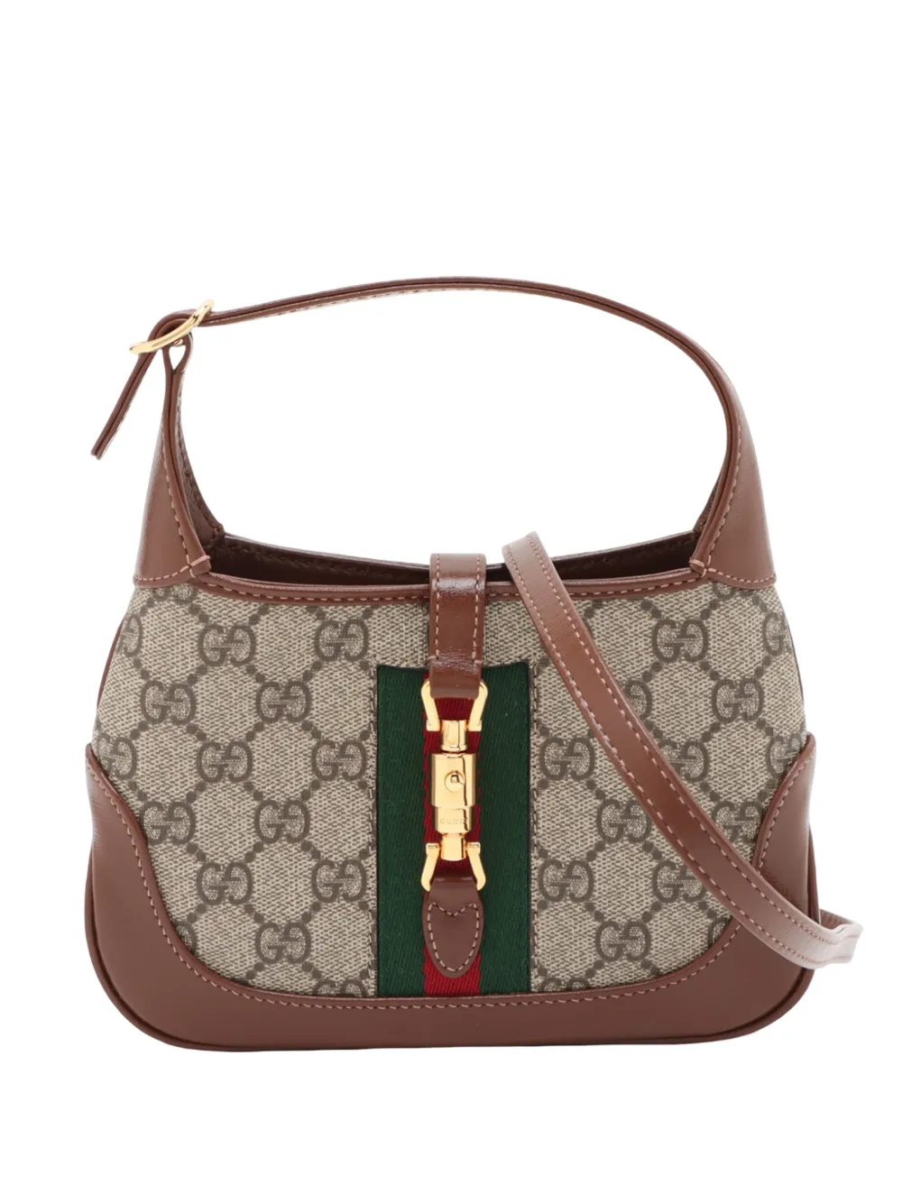 Gucci Pre-Owned 2016-2026 Mini GG Supreme Web Jackie 1961 crossbody bag - Nude