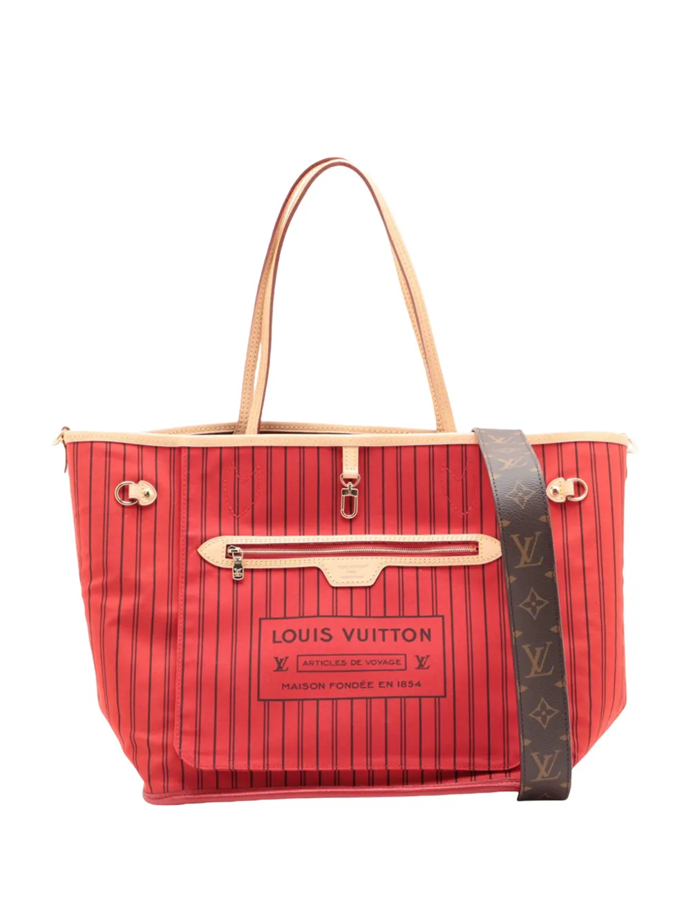 Louis Vuitton Pre-Owned 2010-2026 Monogram Neverfull Bandouliere Inside Out MM satchel - Rot