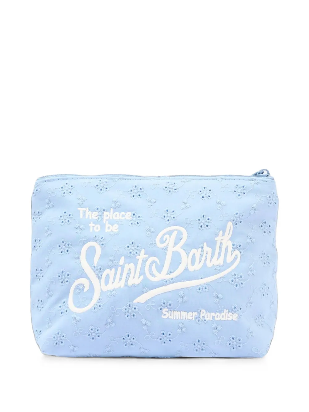 MC2 Saint Barth Kids Aline kanten clutch met geborduurde bloemen Blauw
