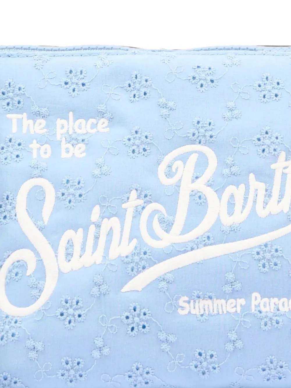 MC2 Saint Barth Kids Aline kanten clutch met geborduurde bloemen Blauw