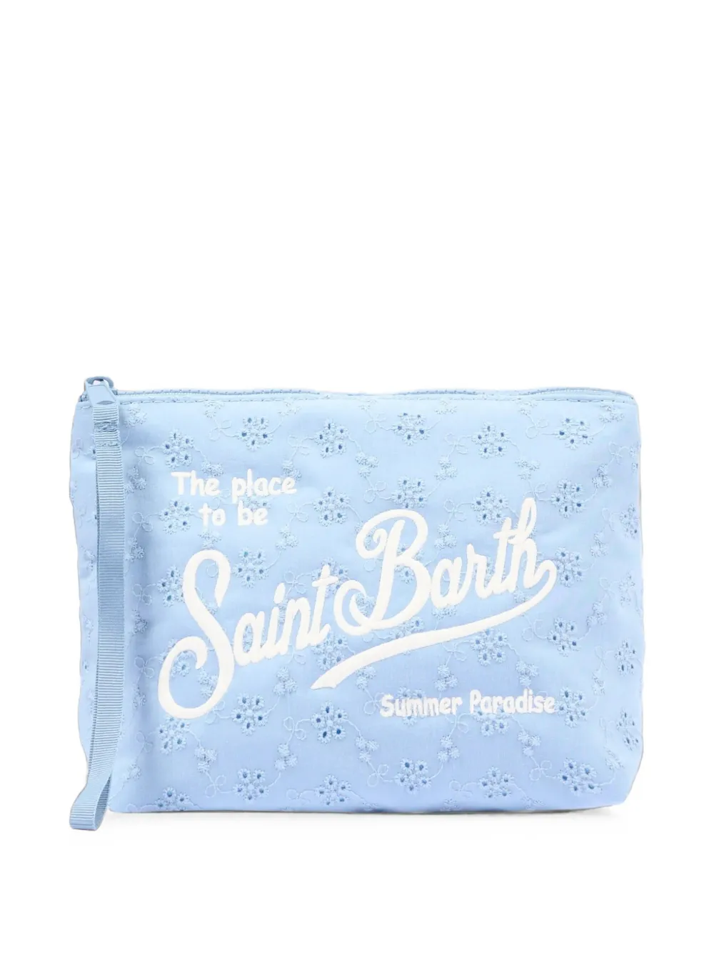 MC2 Saint Barth Kids Aline kanten clutch met geborduurde bloemen Blauw