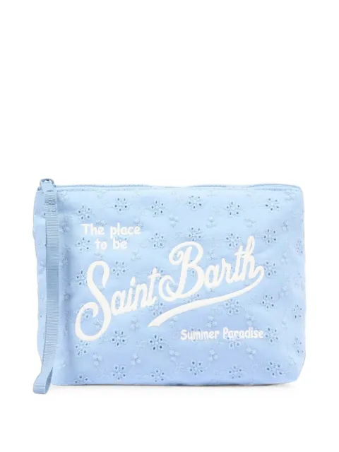 MC2 Saint Barth Kids bolsa de mano Aline de encaje con bordado floral