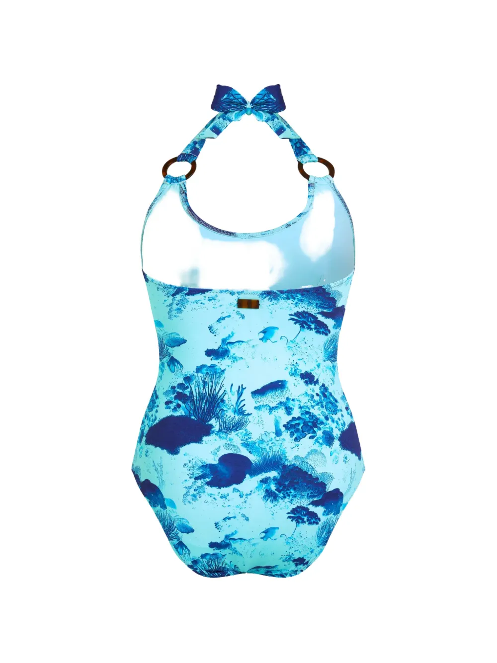Vilebrequin marine-print ring-detail swimsuit Blauw