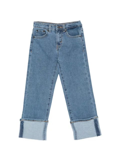 Levi's Kids wide-leg rolled-cuff jeans