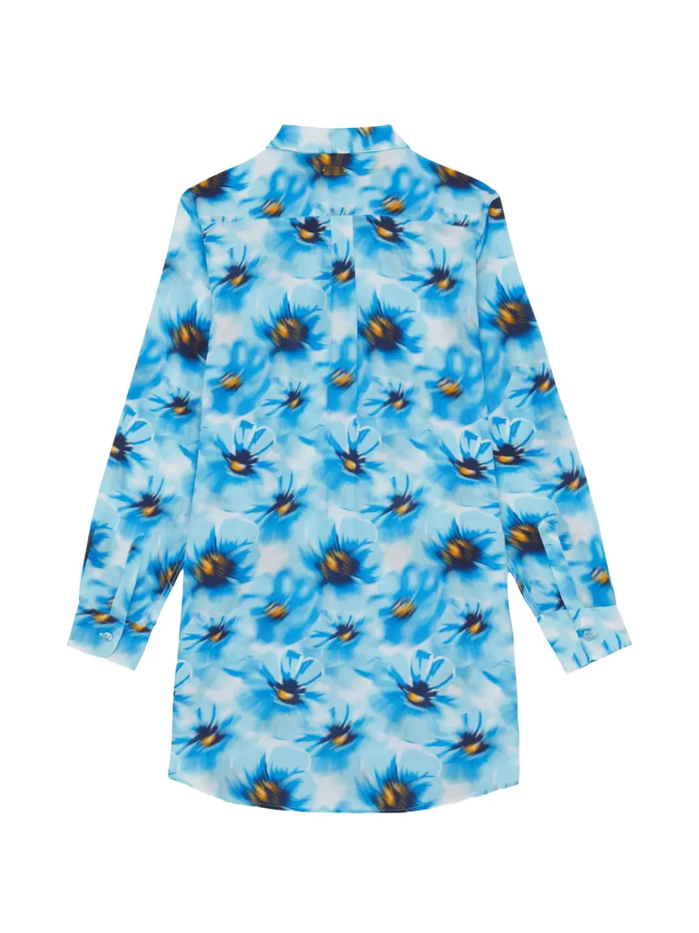 Vilebrequin Kids Shirtjurk met bloemen-print en lange mouwen Blauw