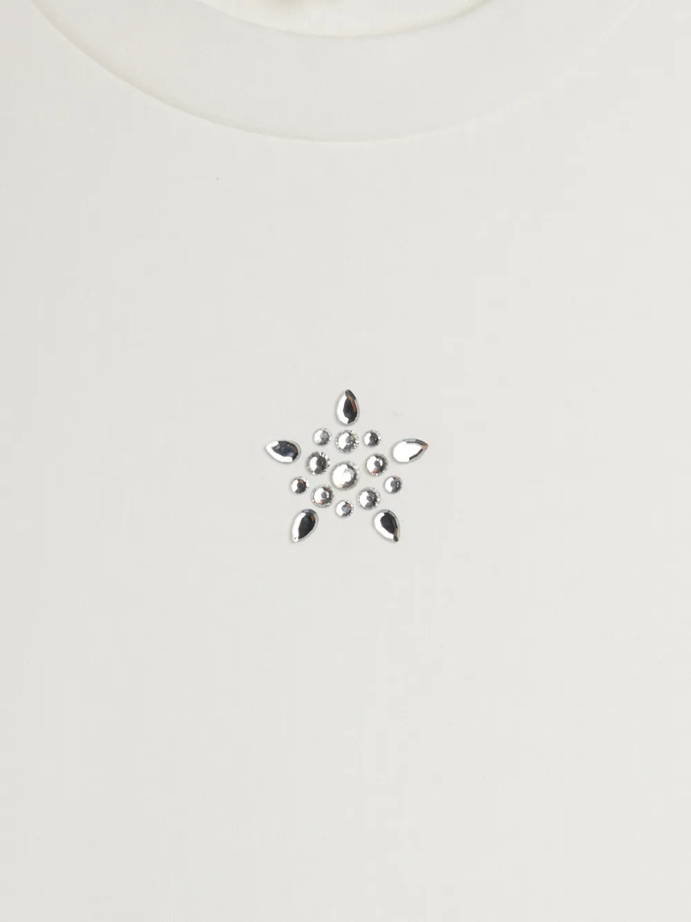 Stella McCartney Kids T-shirt met sterapplicatie en stras Wit