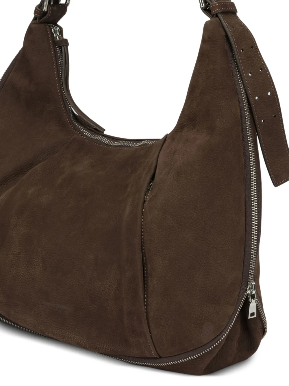 Officine Creative Ghinza 002 Nubuck Leather Tote Bag in Brown, view 4