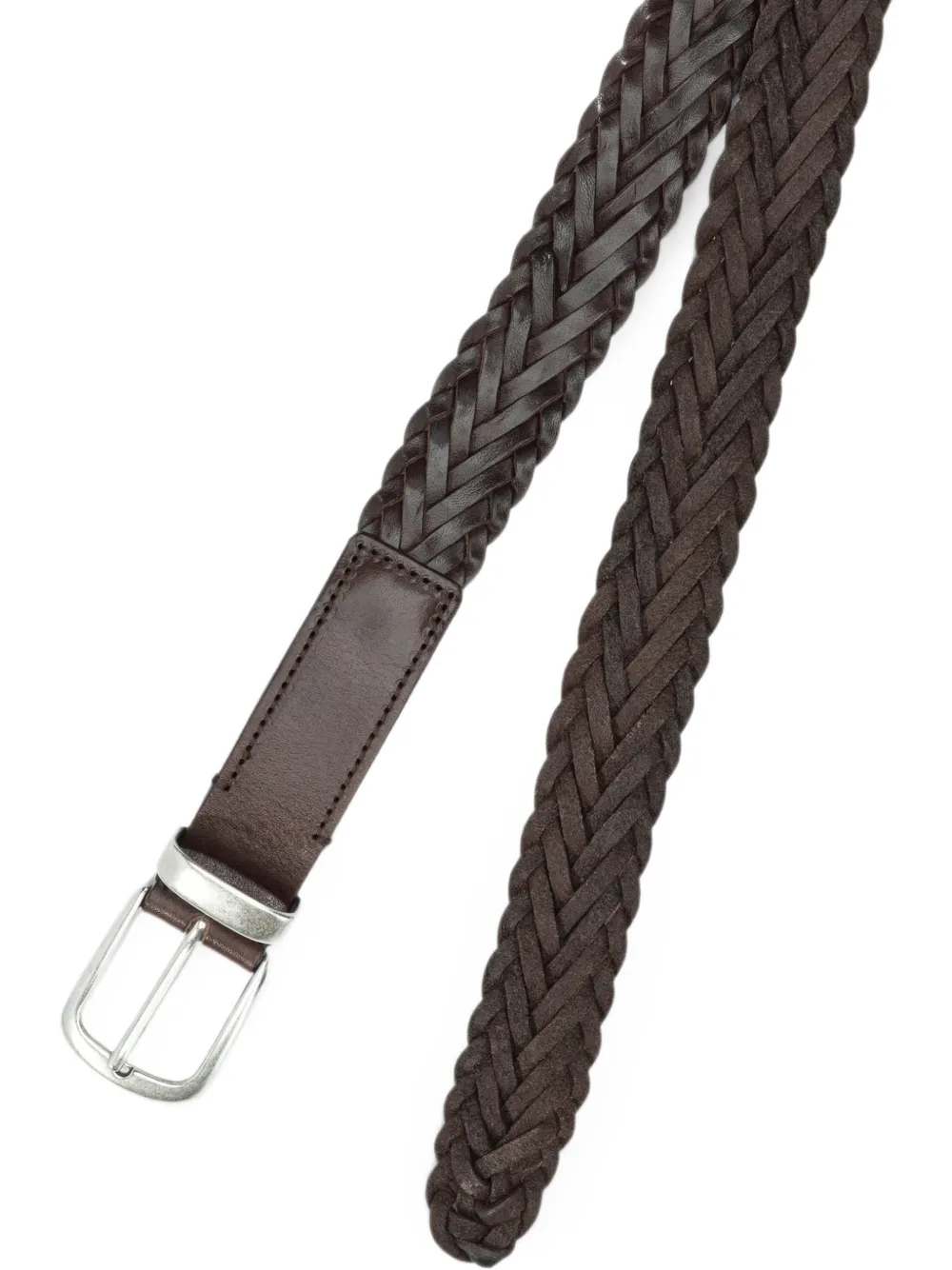 Officine Creative Geweven leren riem Bruin